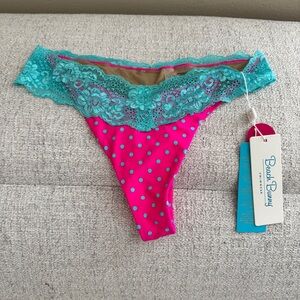 Beach Bunny Pink and Turquoise Lace Panties